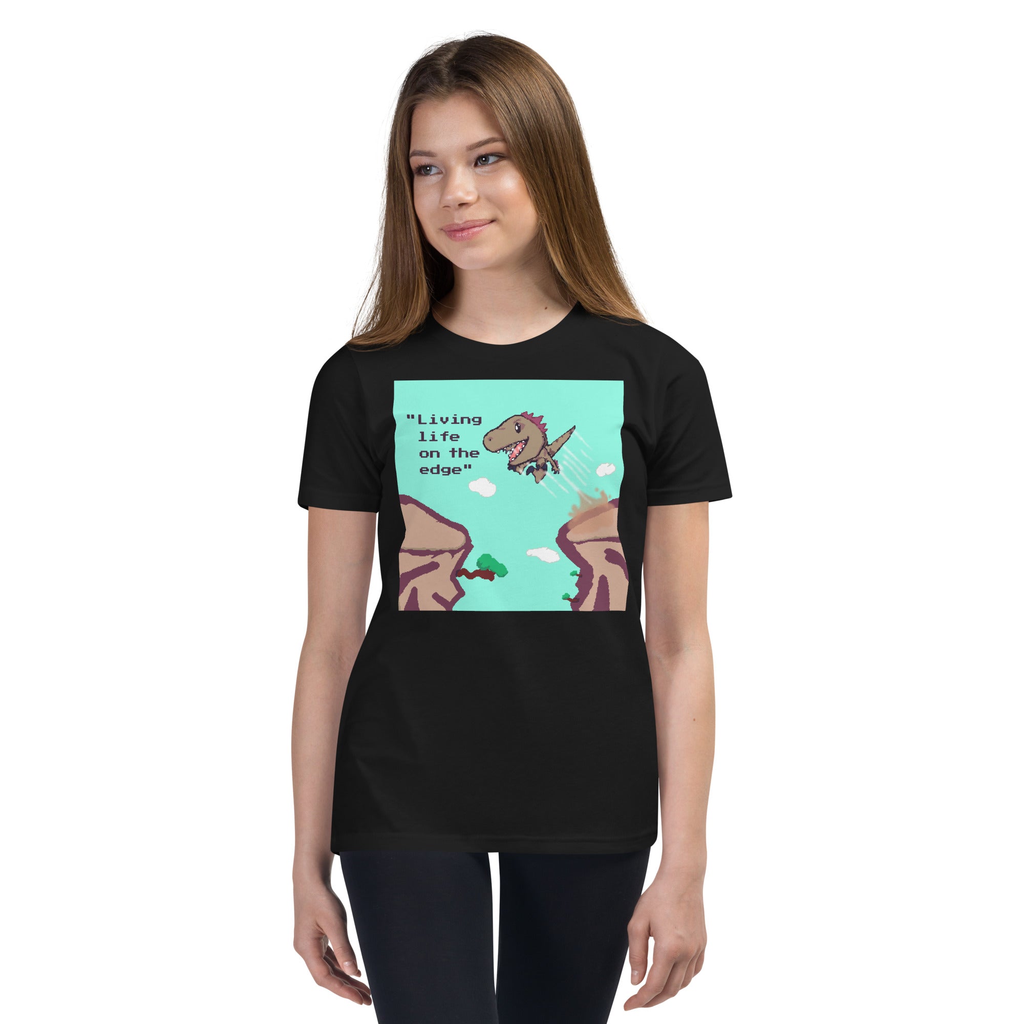 PixelTRex™ – Rap “Living Life on the Edge” Youth T-Shirt