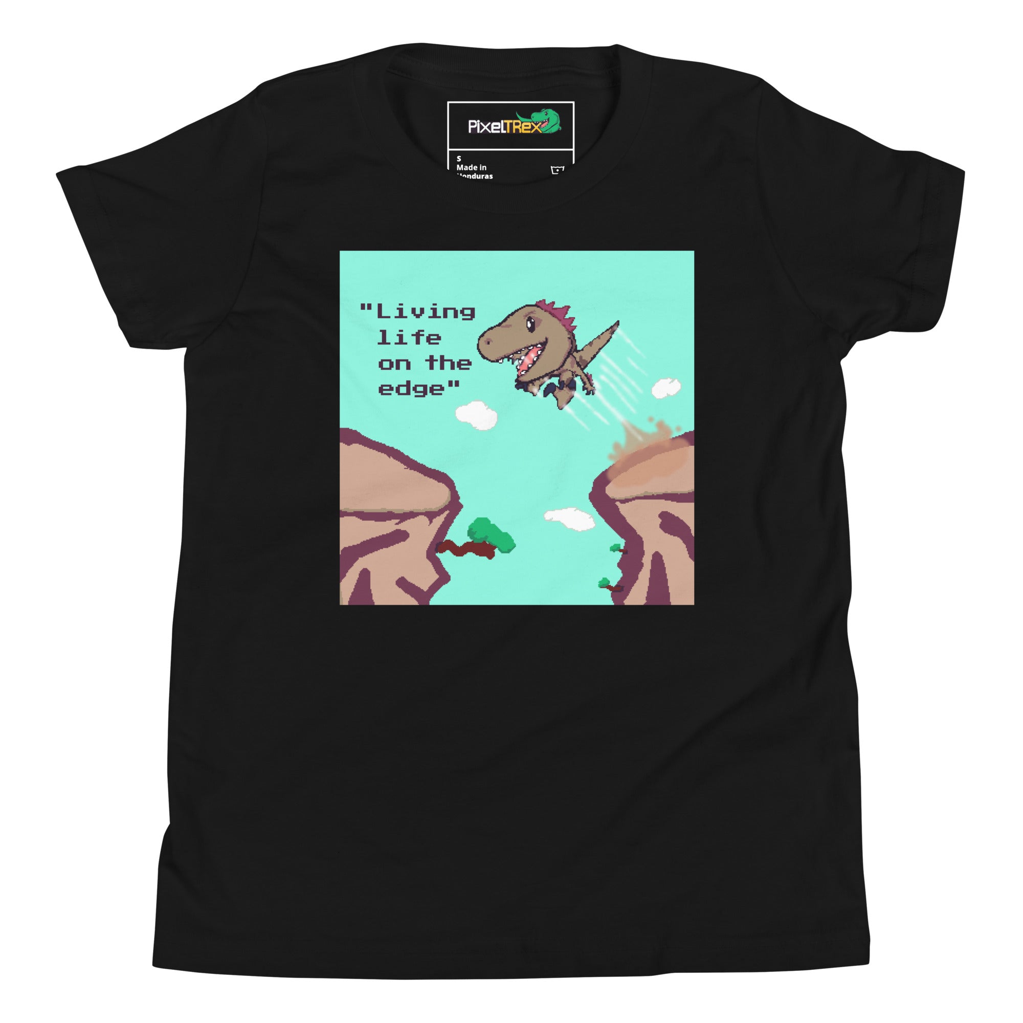 PixelTRex™ – Rap “Living Life on the Edge” Youth T-Shirt