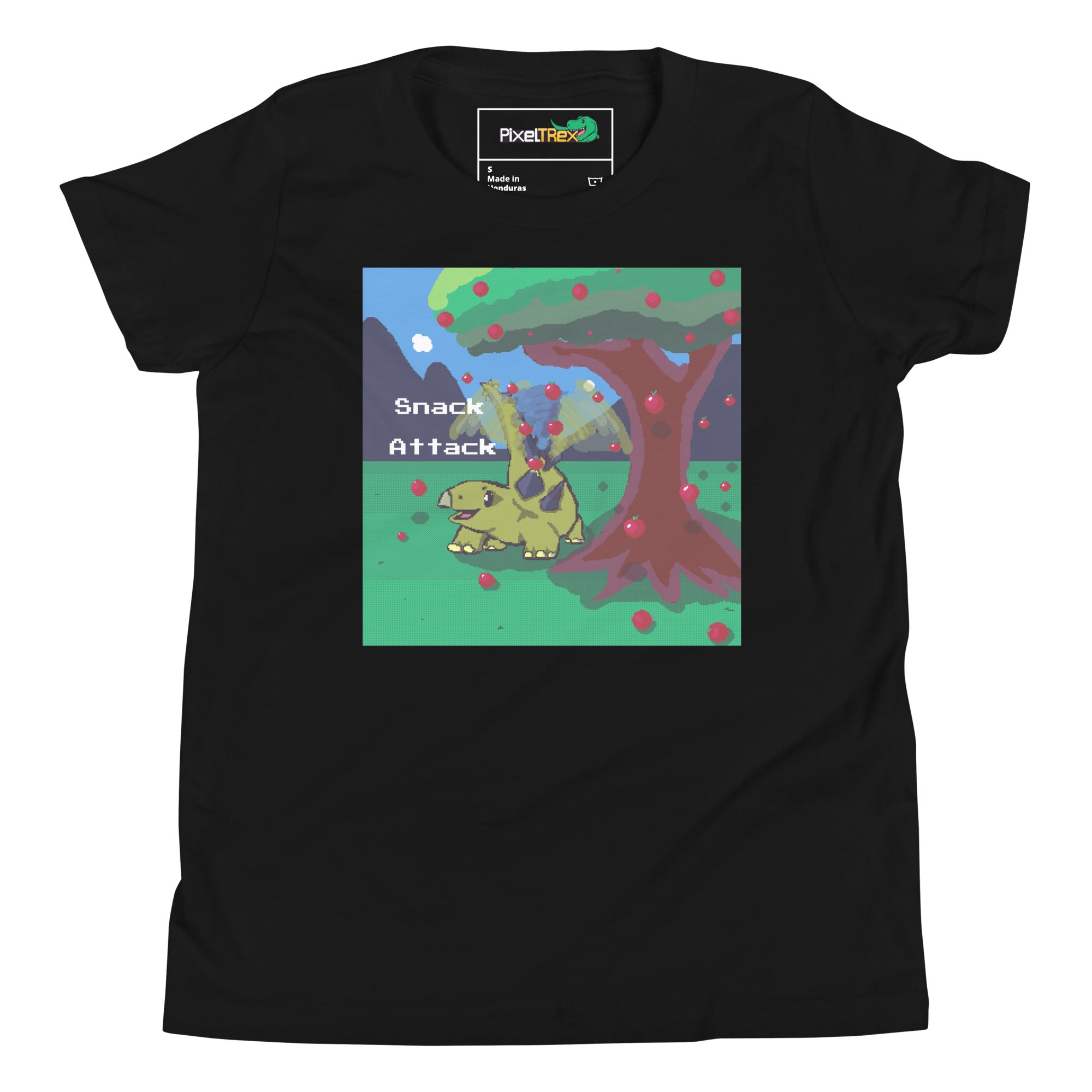 PixelTRex™ – Stego “Snack Attack” Youth T-Shirt