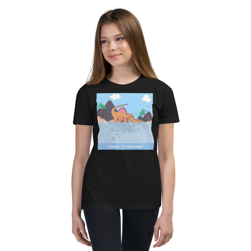 PixelTRex™ – Spino “Gone Fishing” Youth T-Shirt