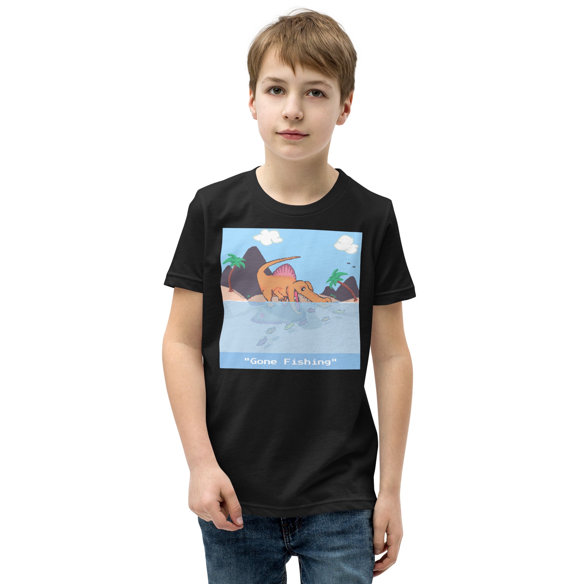 PixelTRex™ – Spino “Gone Fishing” Youth T-Shirt