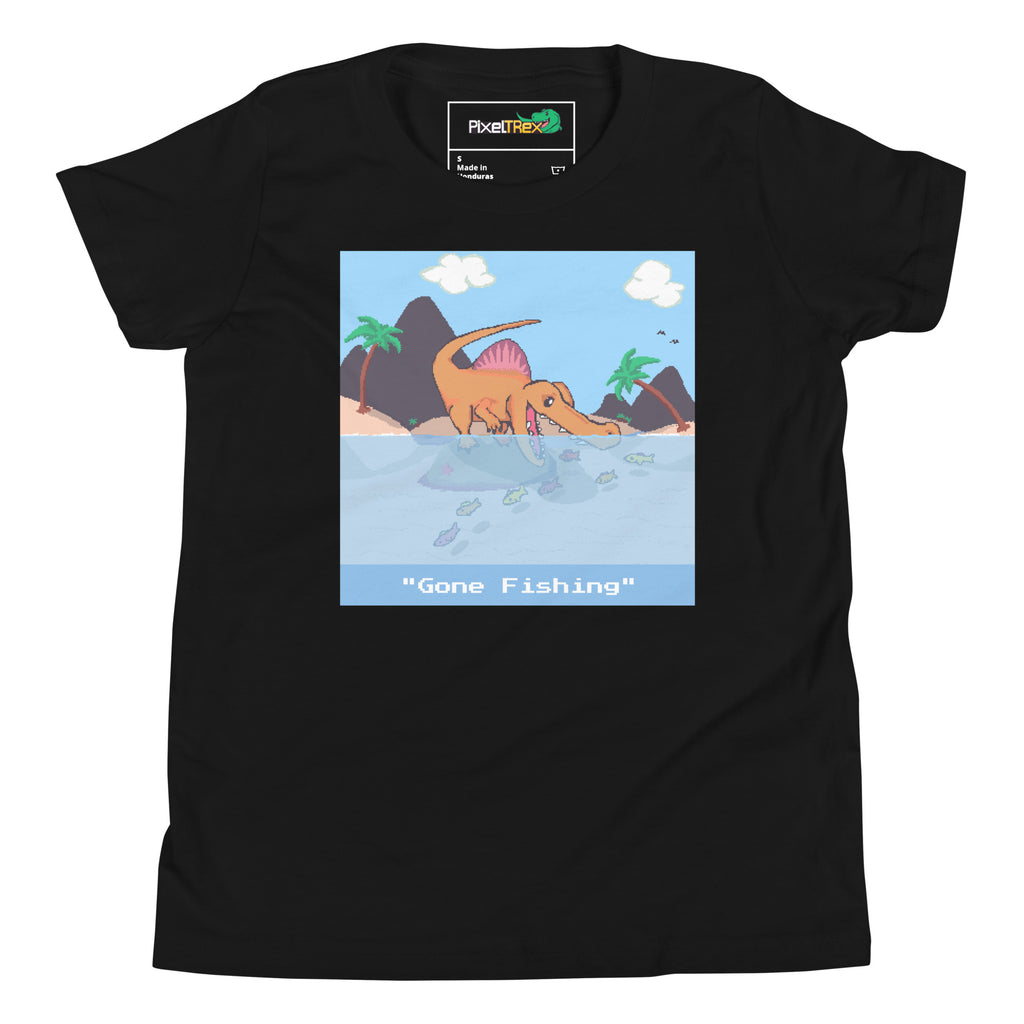 PixelTRex™ – Spino “Gone Fishing” Youth T-Shirt