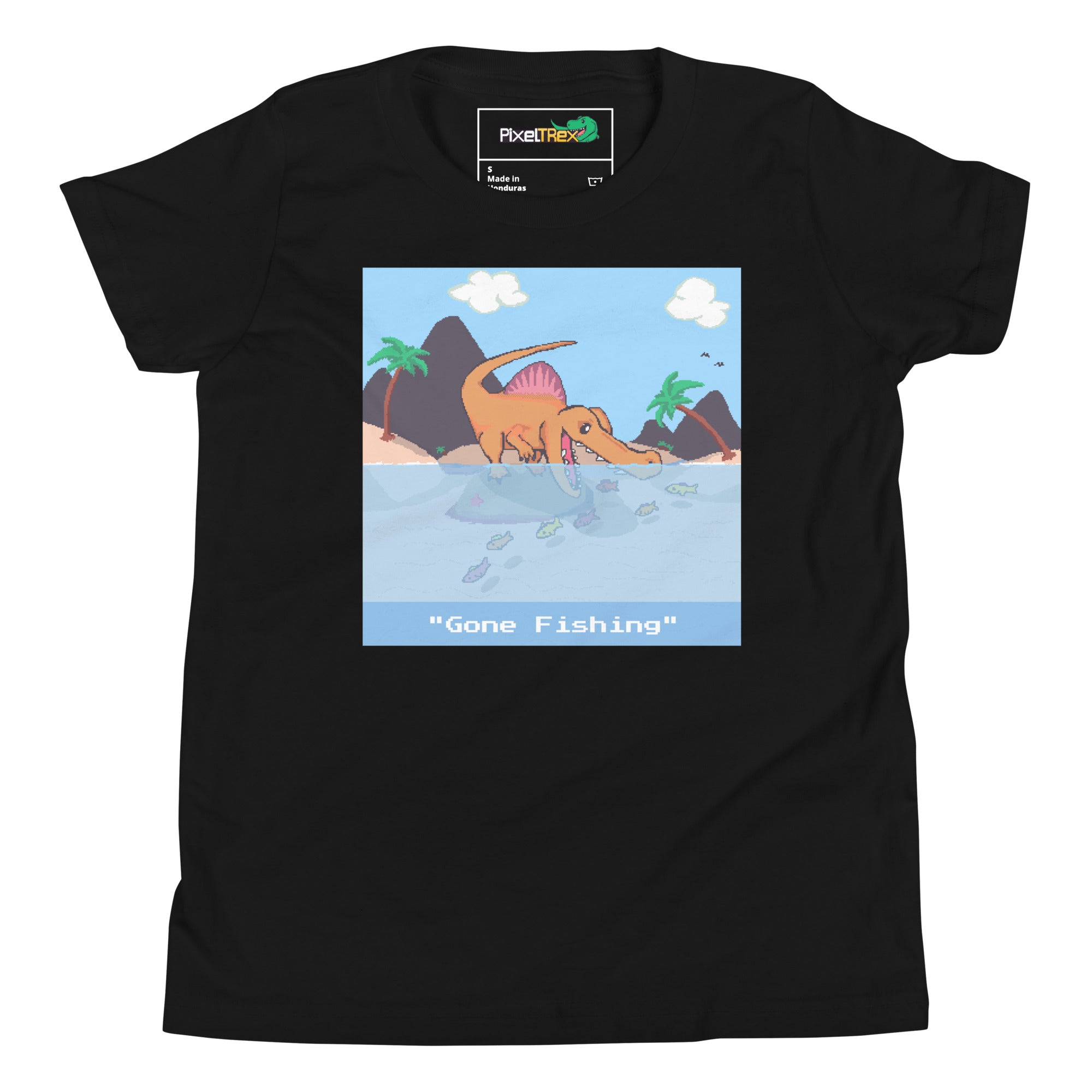 PixelTRex™ – Spino “Gone Fishing” Youth T-Shirt