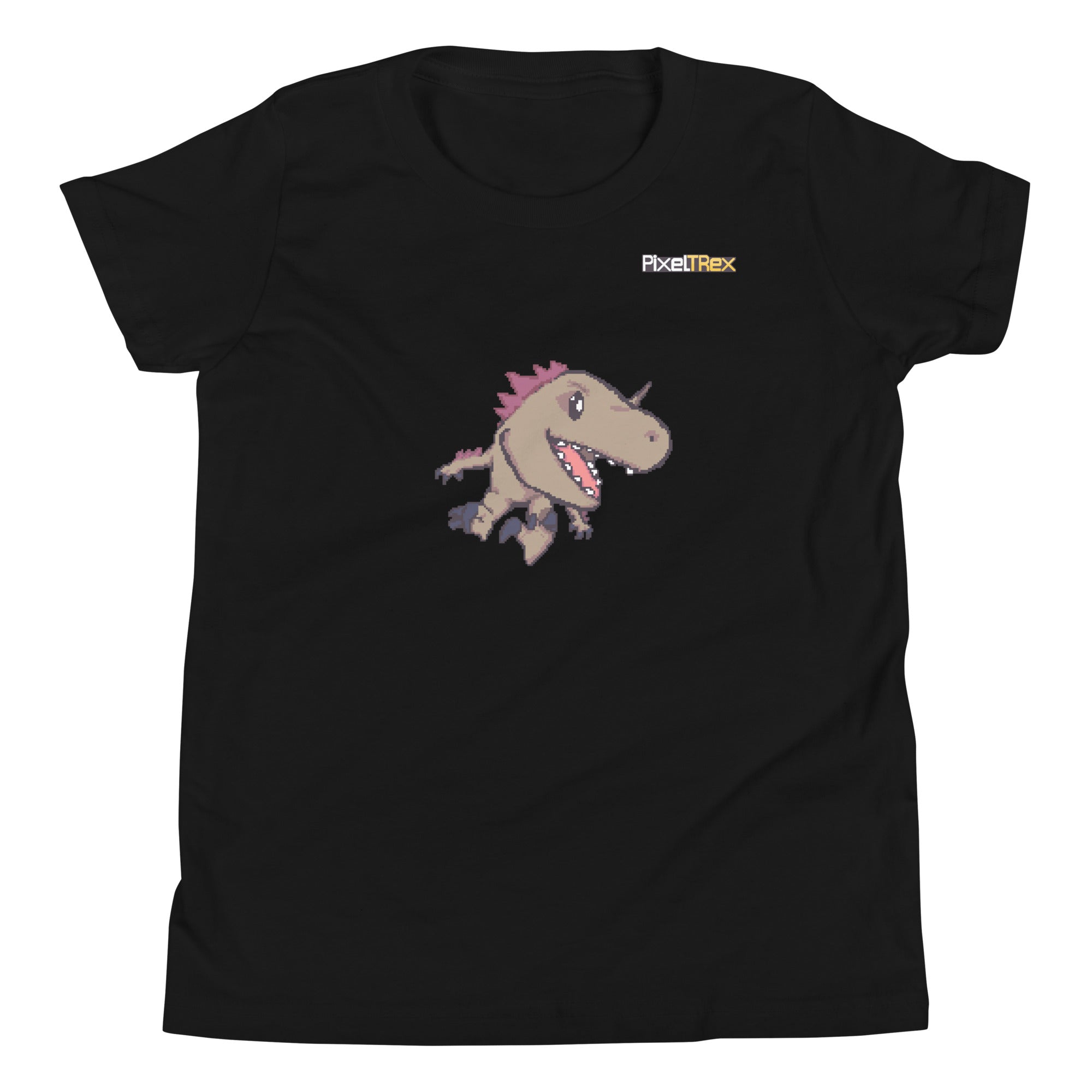 PixelTRex™ – Rap the Raptor Pixel Dinosaur Youth T-Shirt