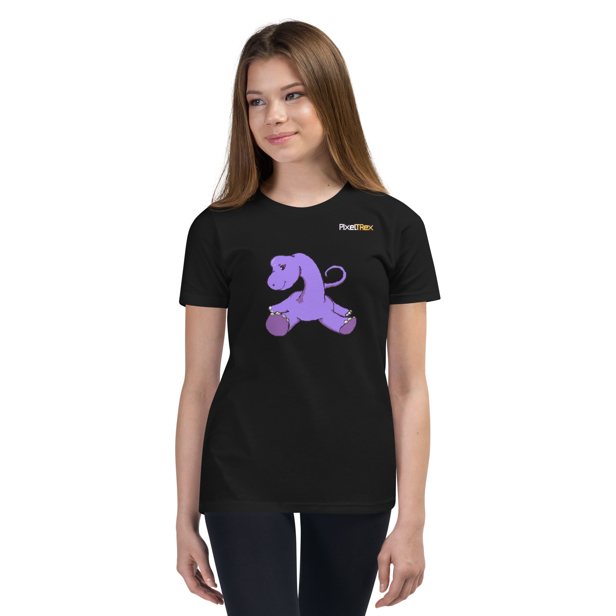PixelTRex™ – Bracey the Brachiosaurus Pixel Dinosaur Youth T-Shirt