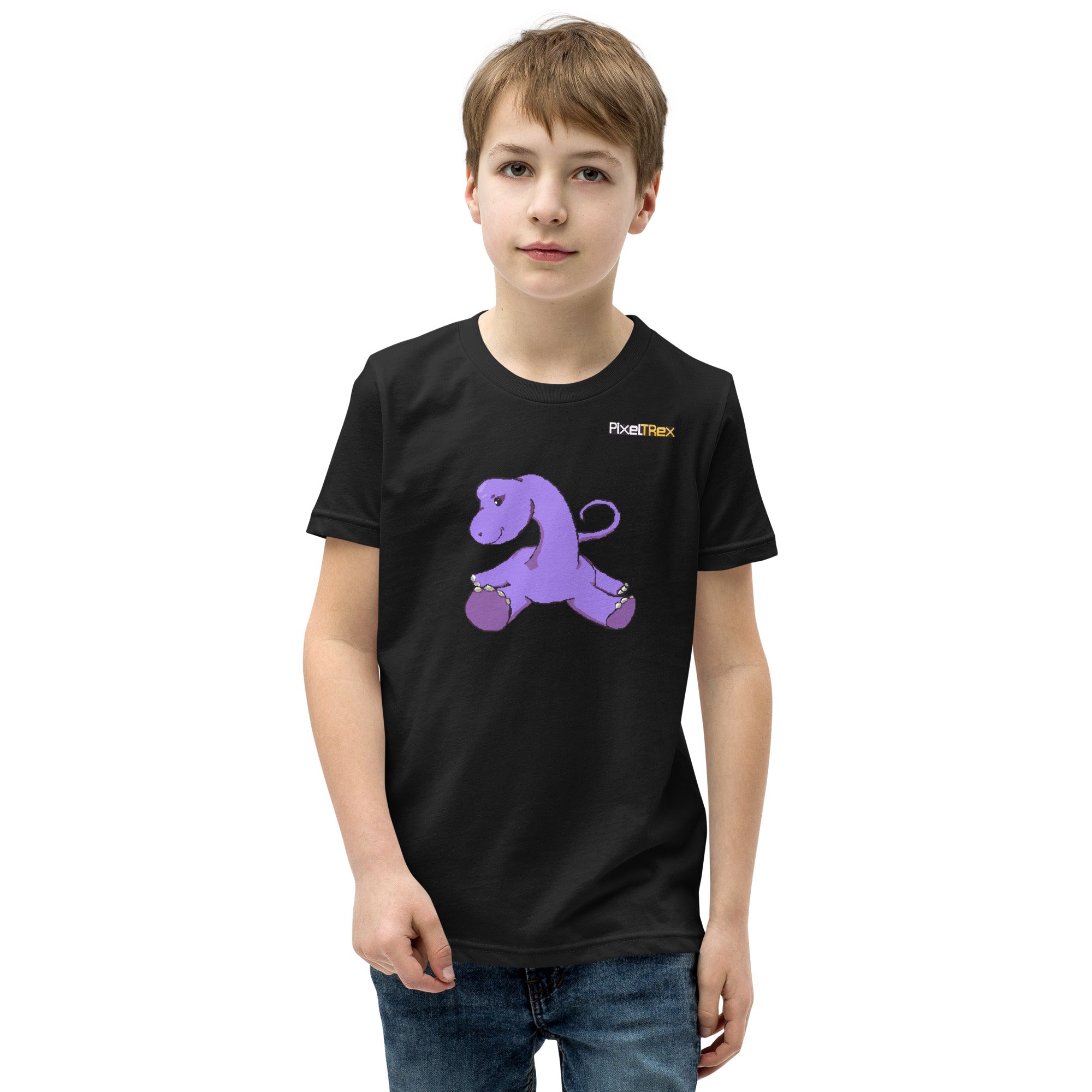 PixelTRex™ – Bracey the Brachiosaurus Pixel Dinosaur Youth T-Shirt