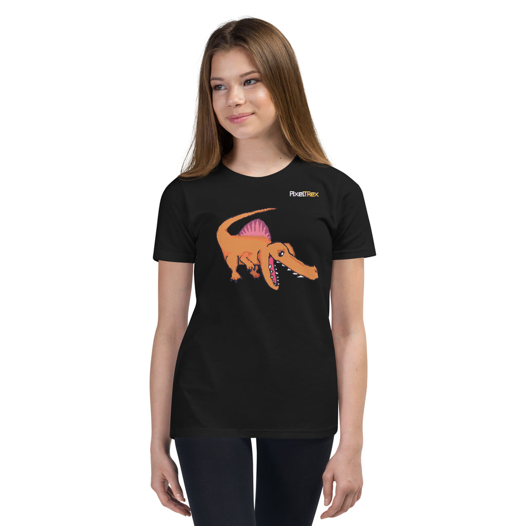 PixelTRex™ – Spino the Spinosaurus Pixel Dinosaur Youth T-Shirt