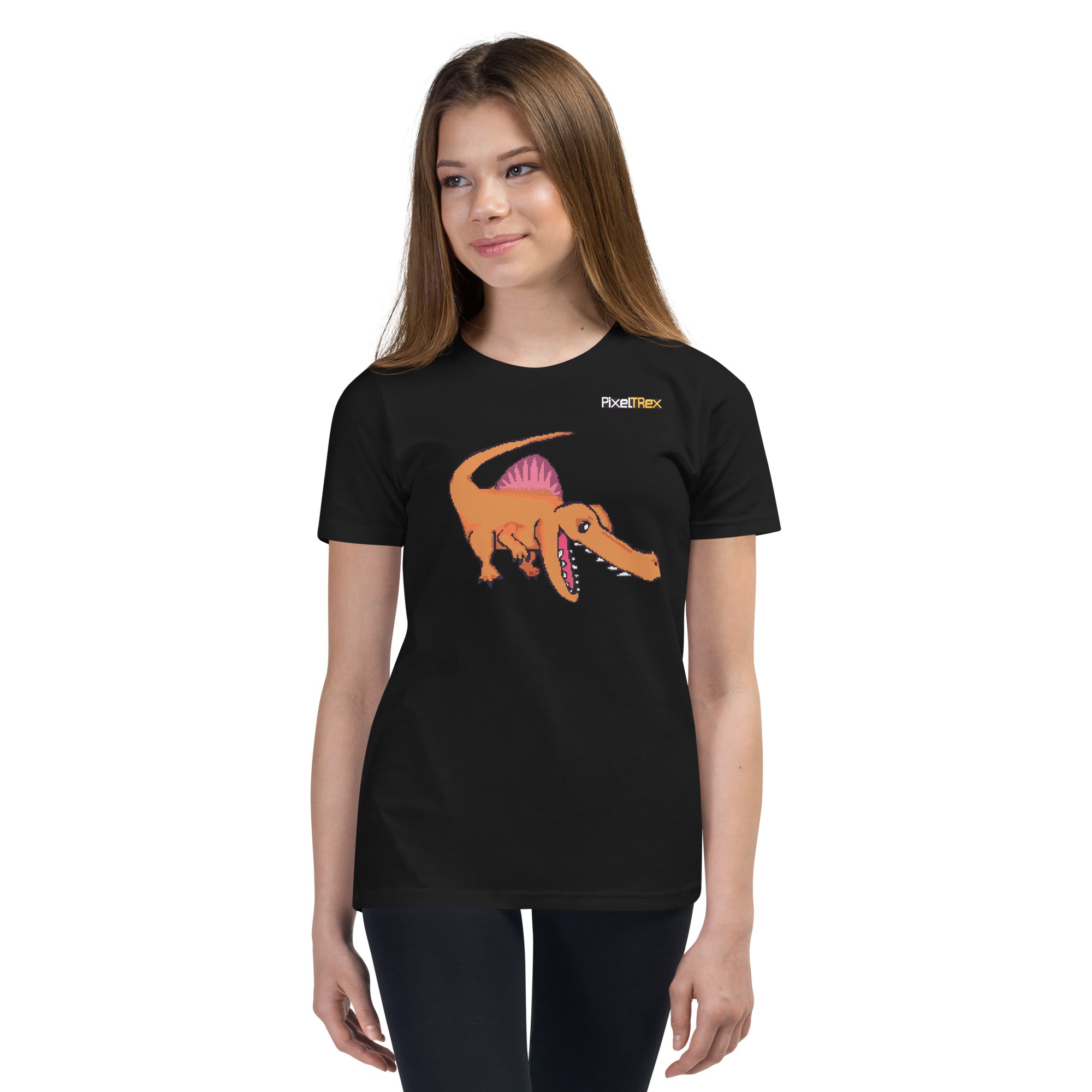 PixelTRex™ – Spino the Spinosaurus Pixel Dinosaur Youth T-Shirt