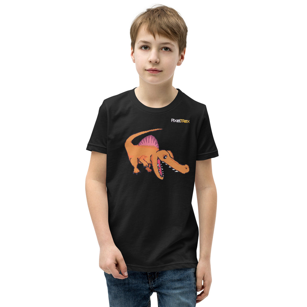 PixelTRex™ – Spino the Spinosaurus Pixel Dinosaur Youth T-Shirt