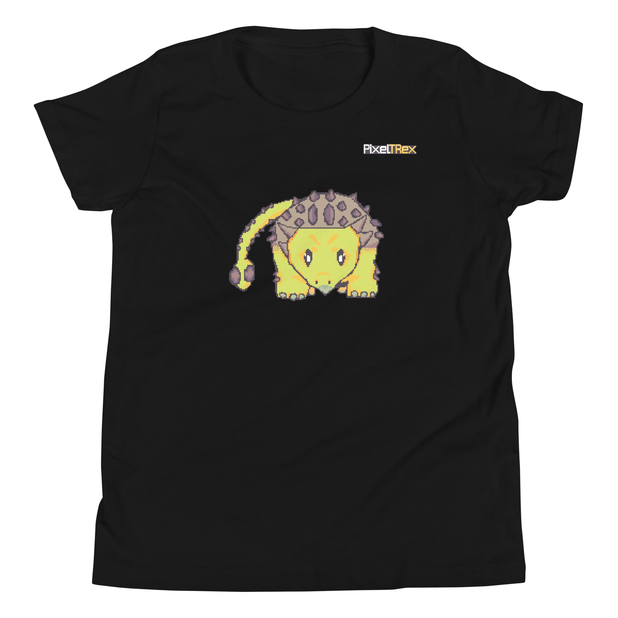PixelTRex™ – Anky the Ankylosaurus Pixel Dinosaur Youth T-Shirt