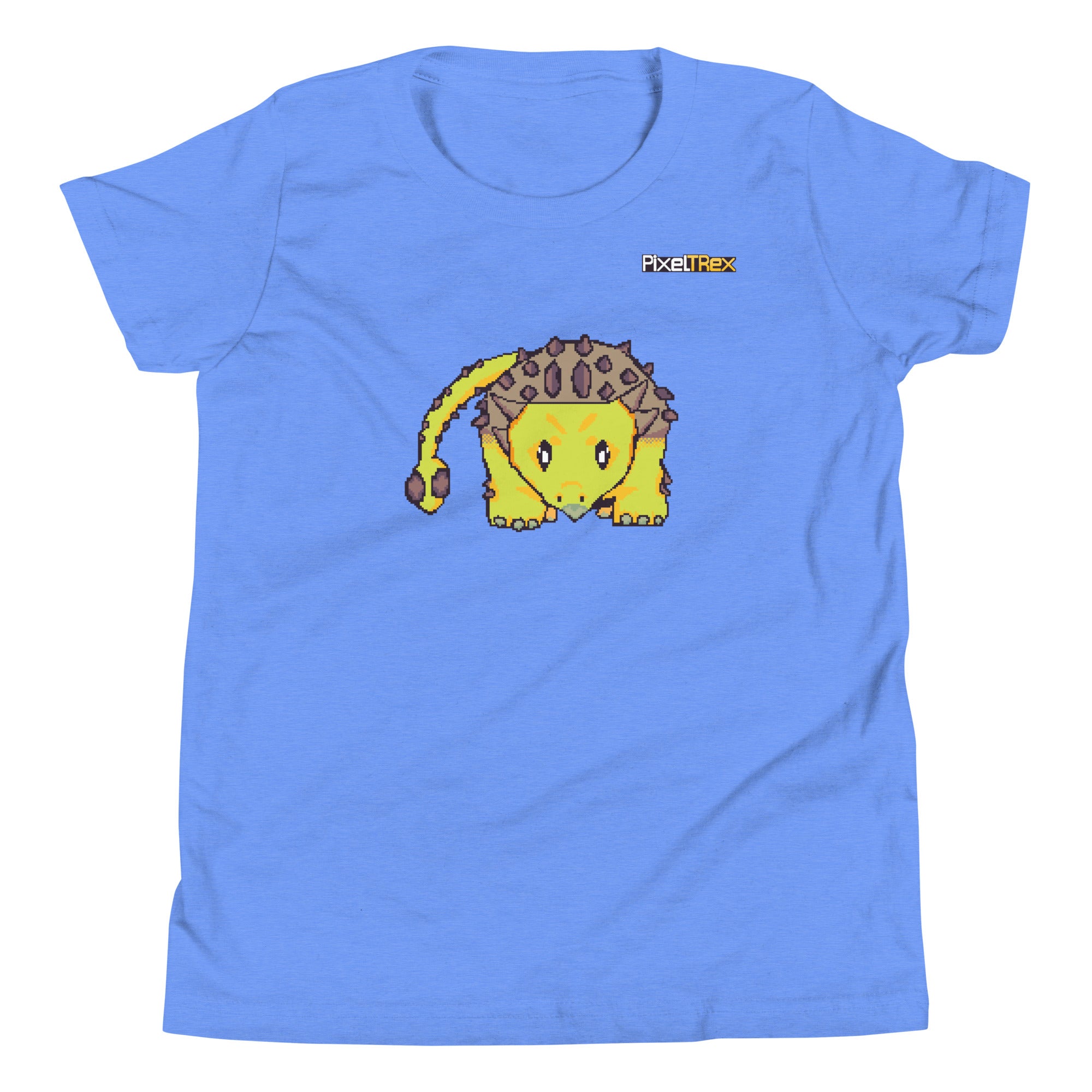 PixelTRex™ – Anky the Ankylosaurus Pixel Dinosaur Youth T-Shirt