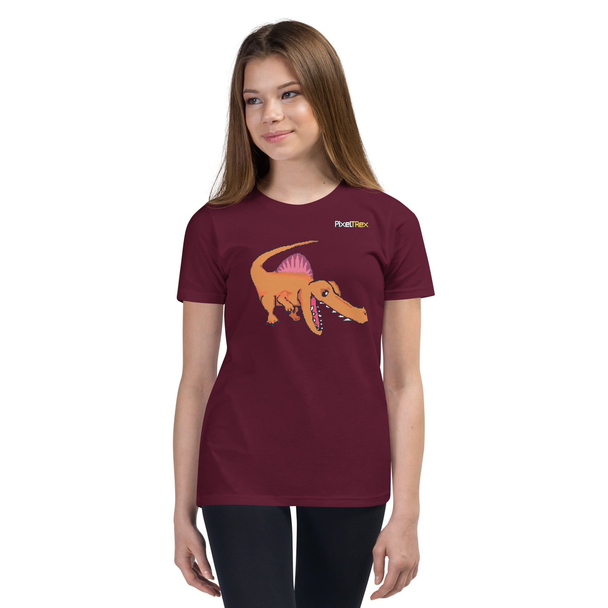 PixelTRex™ – Spino the Spinosaurus Pixel Dinosaur Youth T-Shirt