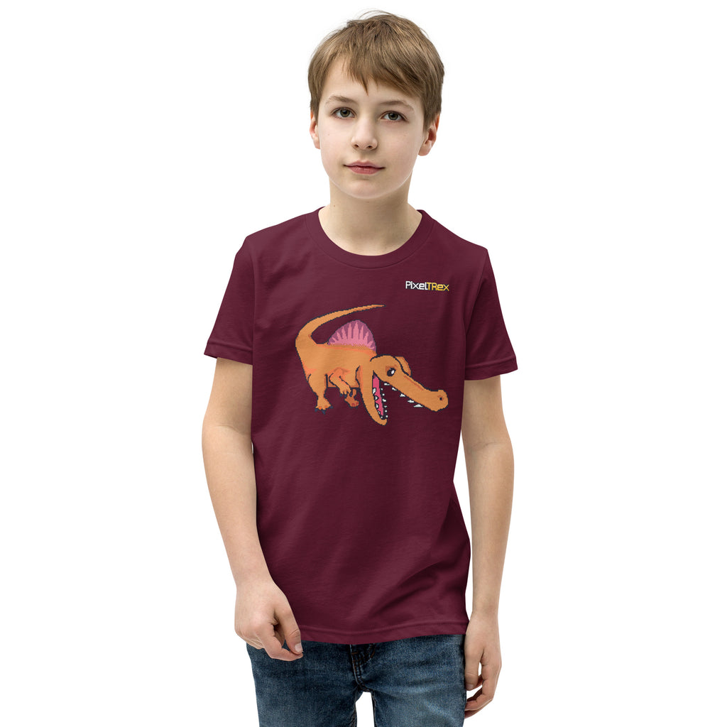 PixelTRex™ – Spino the Spinosaurus Pixel Dinosaur Youth T-Shirt