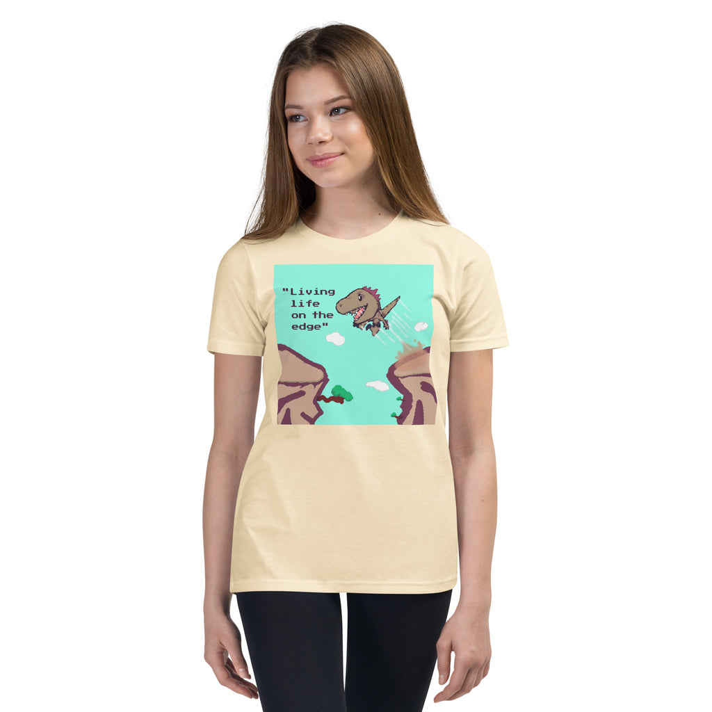 PixelTRex™ – Rap “Living Life on the Edge” Youth T-Shirt