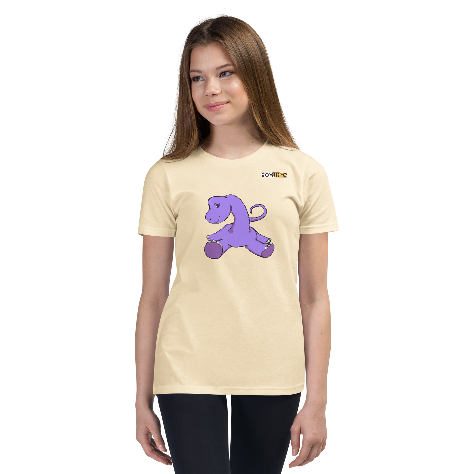 PixelTRex™ – Bracey the Brachiosaurus Pixel Dinosaur Youth T-Shirt