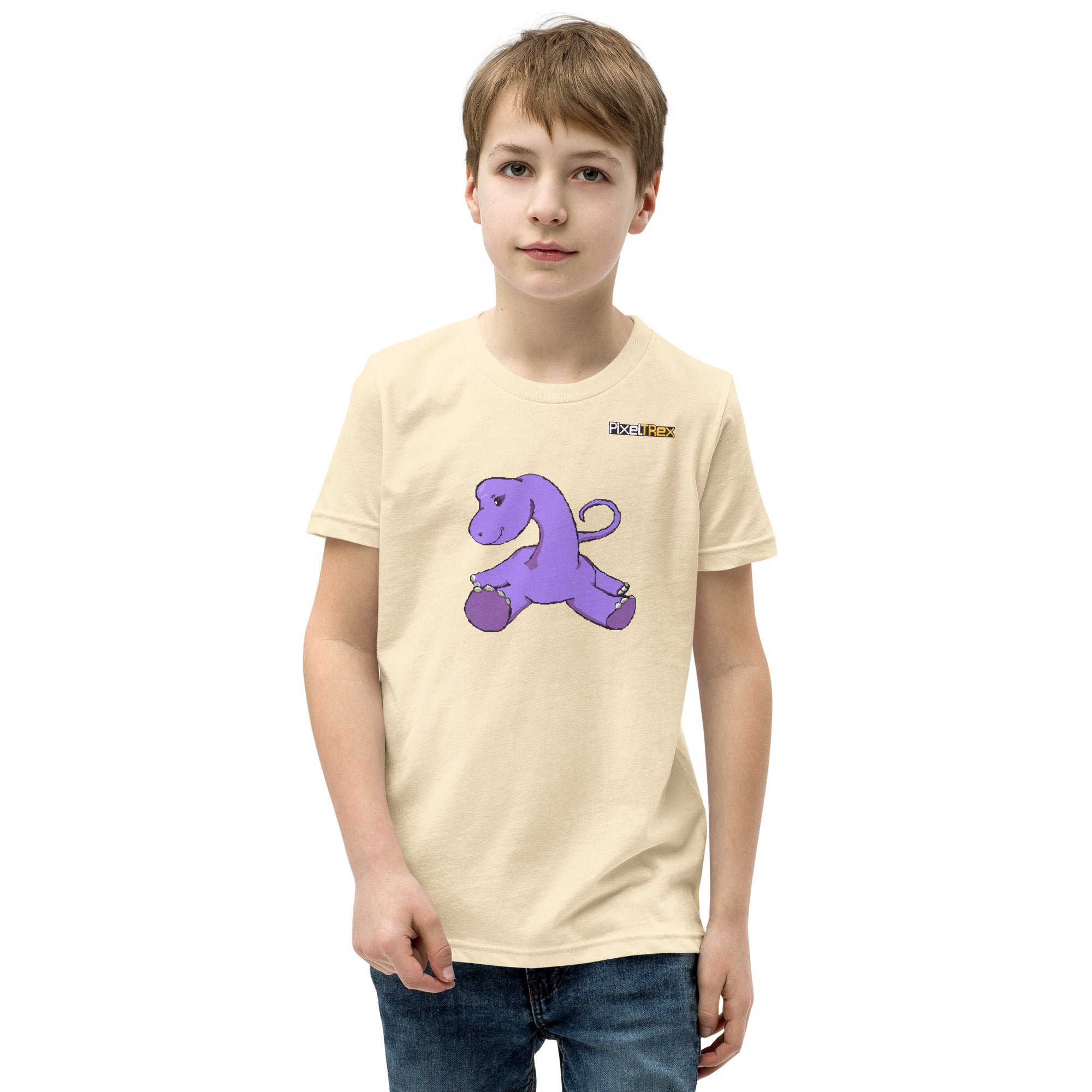 PixelTRex™ – Bracey the Brachiosaurus Pixel Dinosaur Youth T-Shirt