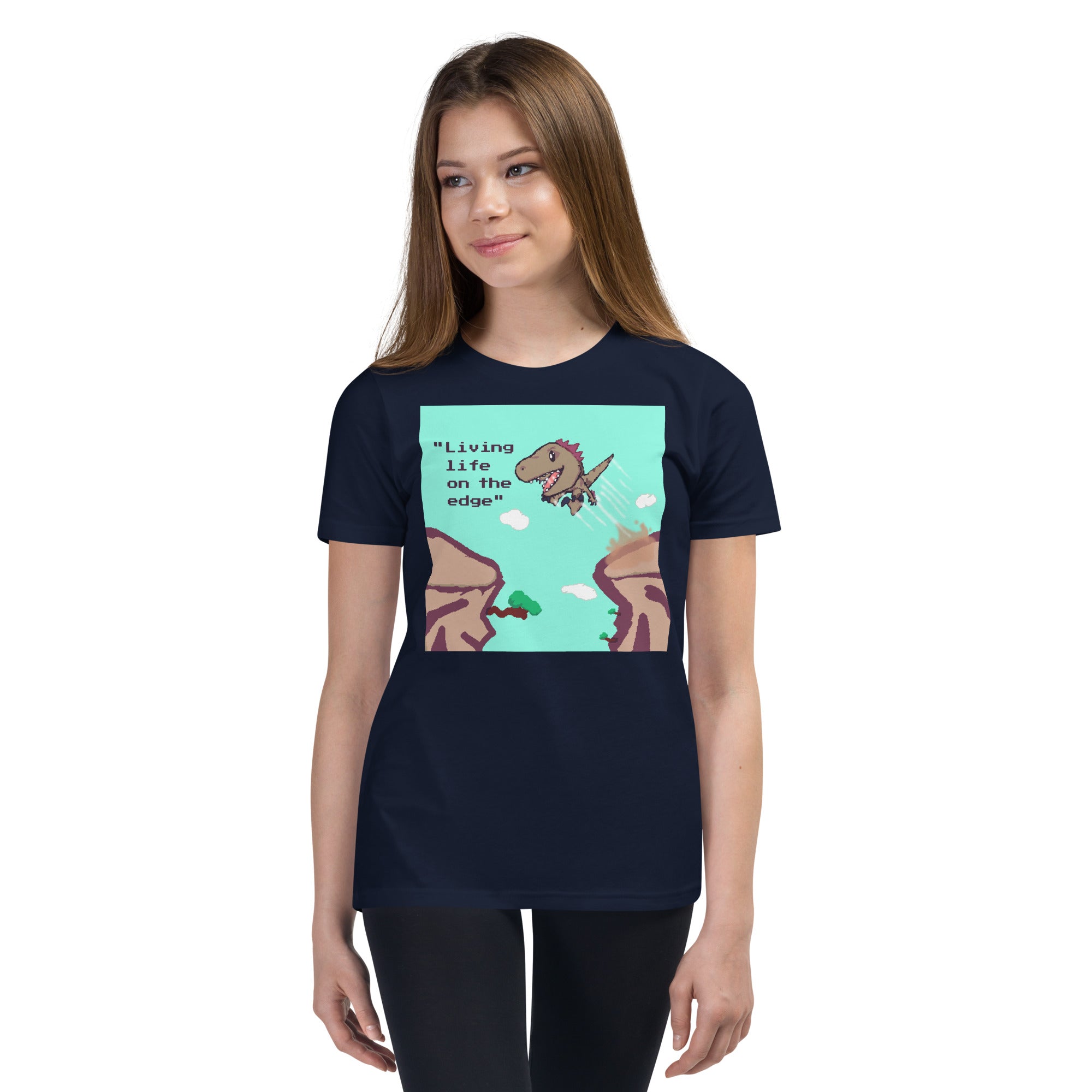 PixelTRex™ – Rap “Living Life on the Edge” Youth T-Shirt