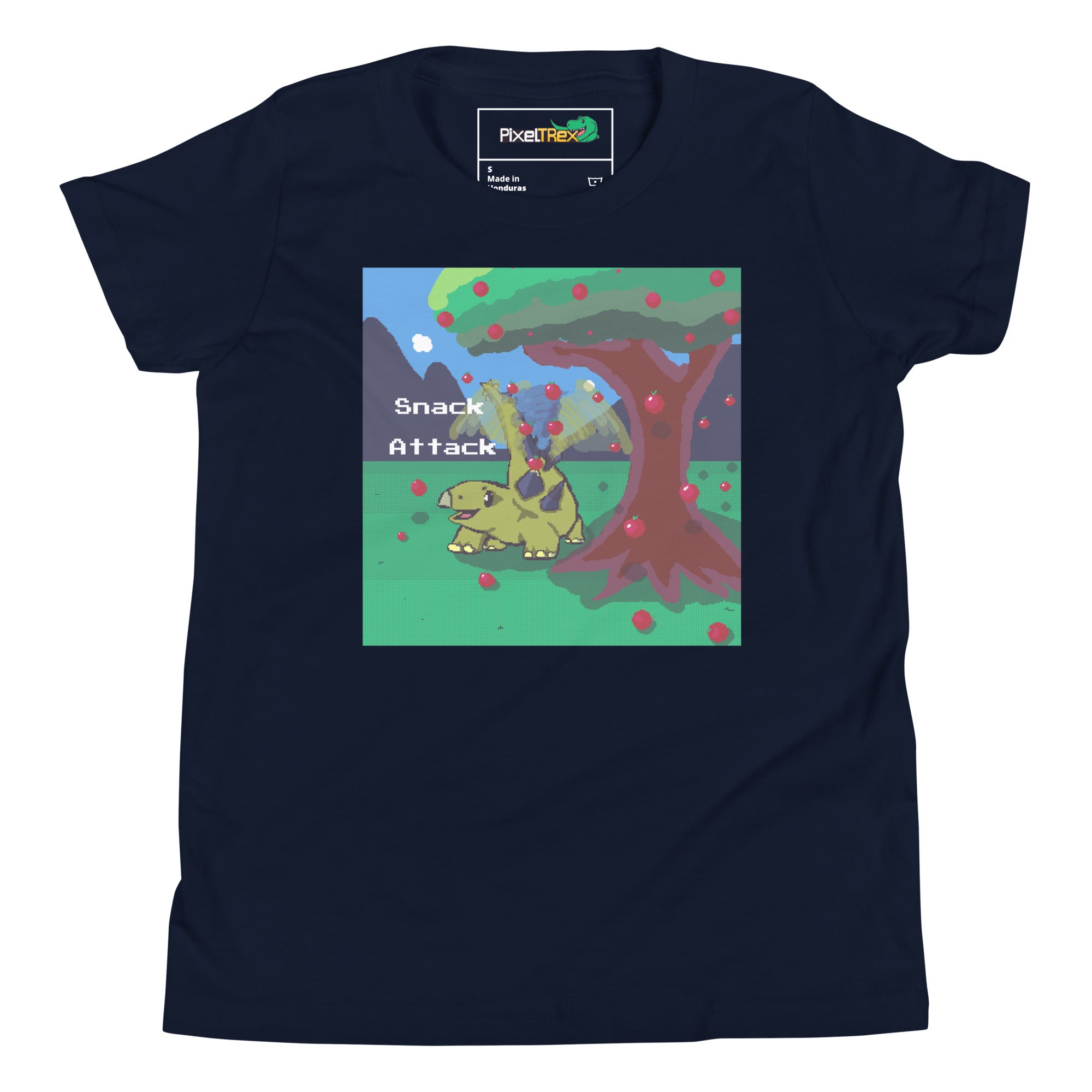 PixelTRex™ – Stego “Snack Attack” Youth T-Shirt
