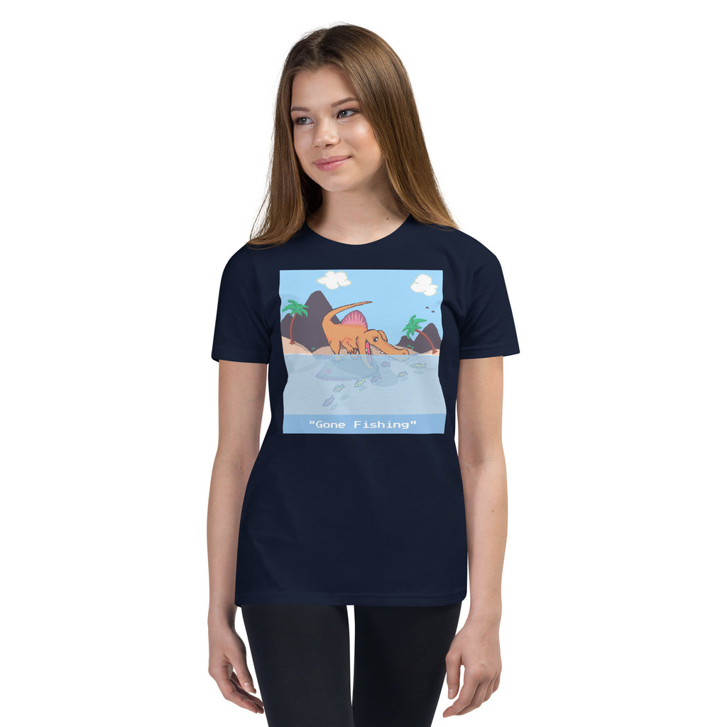 PixelTRex™ – Spino “Gone Fishing” Youth T-Shirt