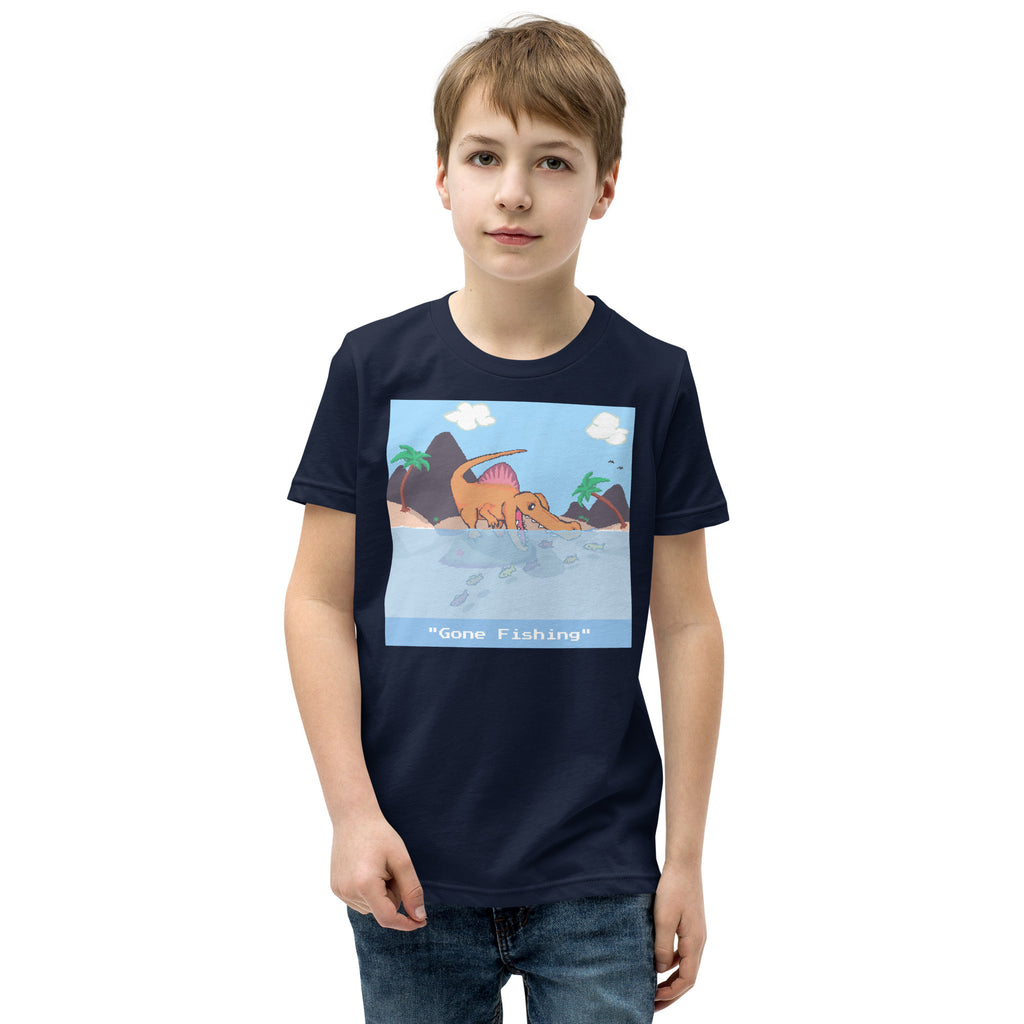 PixelTRex™ – Spino “Gone Fishing” Youth T-Shirt