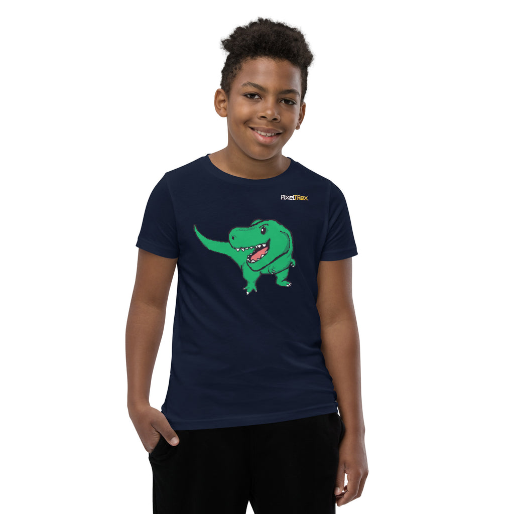 PixelTRex™ – Trex the T-Rex Pixel Dinosaur Youth T-Shirt