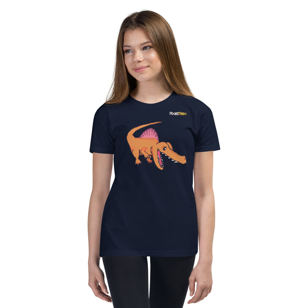 PixelTRex™ – Spino the Spinosaurus Pixel Dinosaur Youth T-Shirt