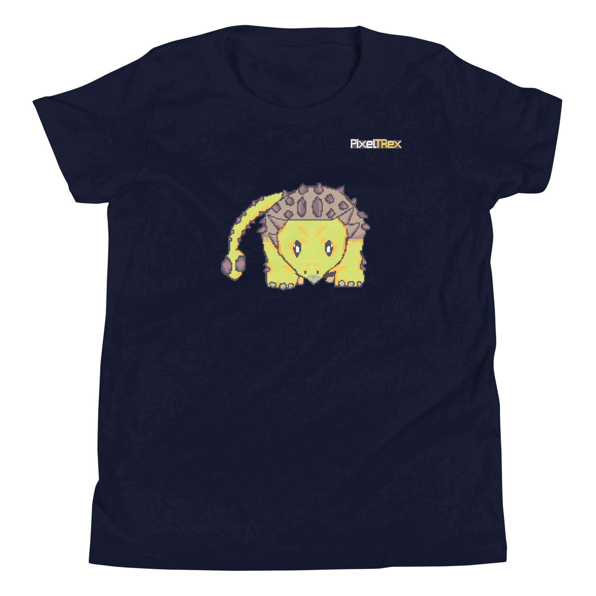 PixelTRex™ – Anky the Ankylosaurus Pixel Dinosaur Youth T-Shirt
