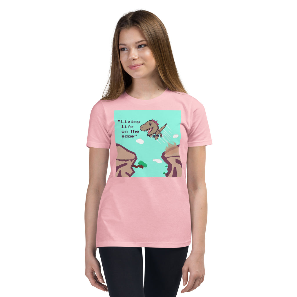 PixelTRex™ – Rap “Living Life on the Edge” Youth T-Shirt