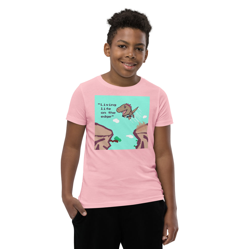 PixelTRex™ – Rap “Living Life on the Edge” Youth T-Shirt