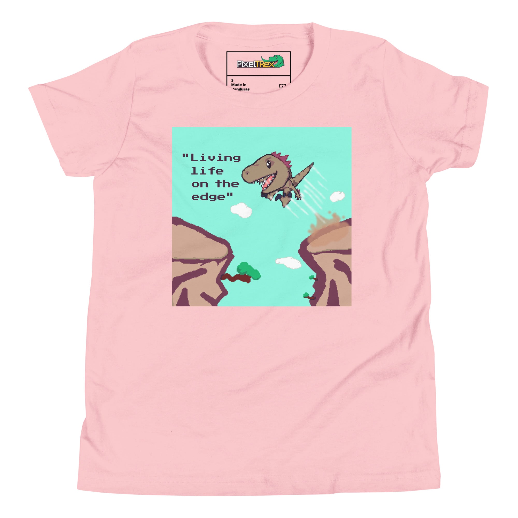 PixelTRex™ – Rap “Living Life on the Edge” Youth T-Shirt