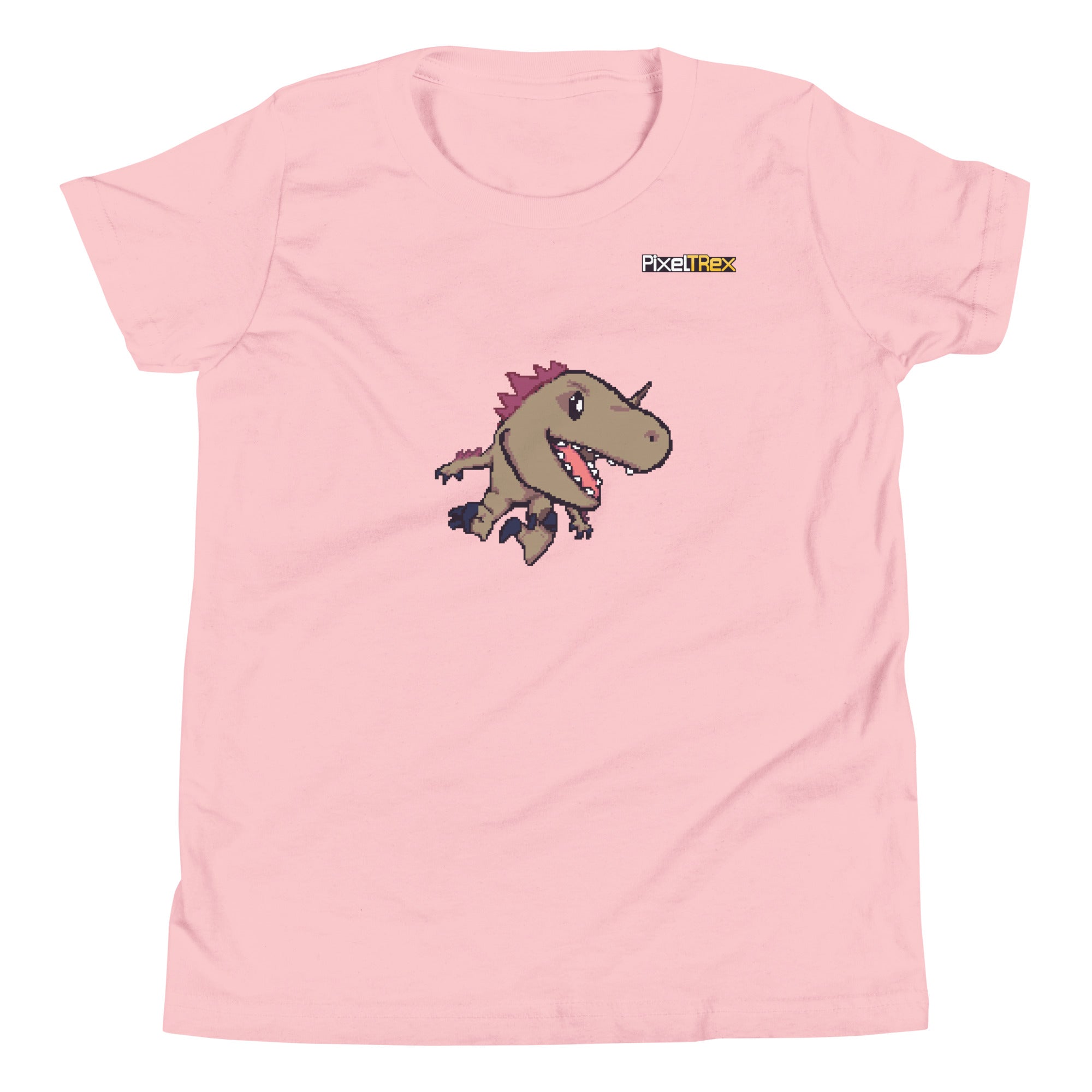 PixelTRex™ – Rap the Raptor Pixel Dinosaur Youth T-Shirt