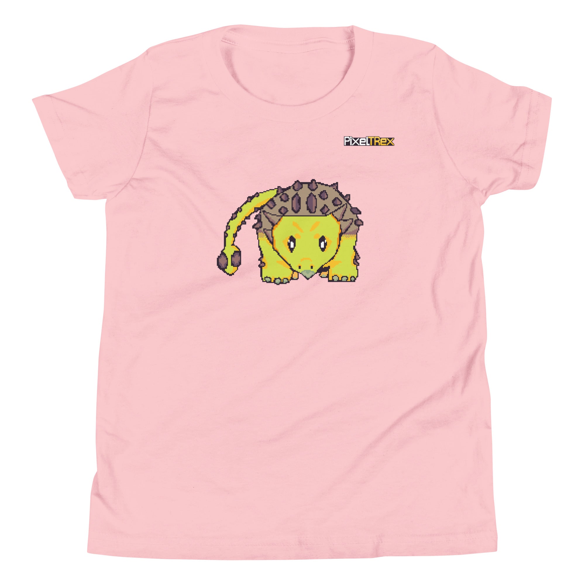 PixelTRex™ – Anky the Ankylosaurus Pixel Dinosaur Youth T-Shirt