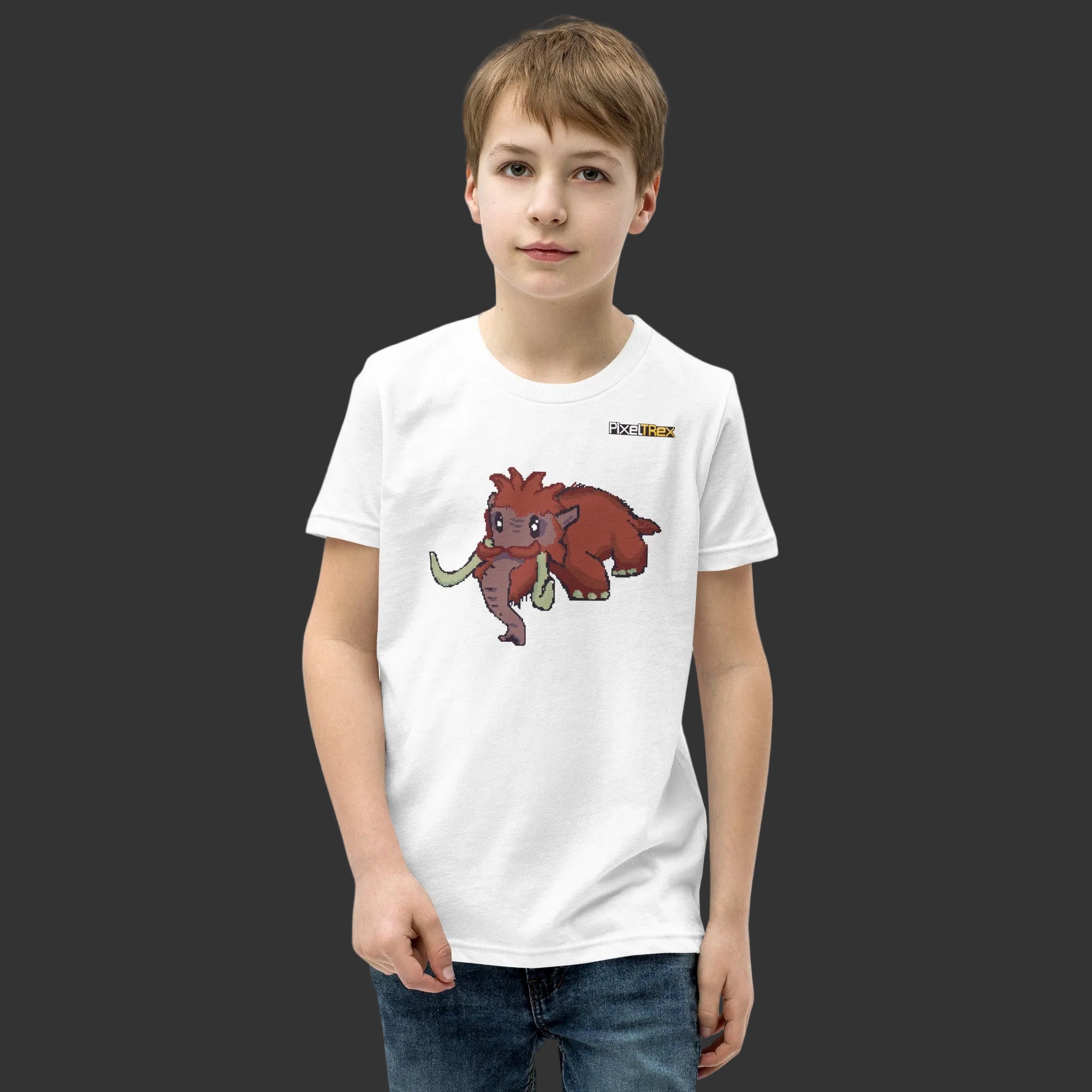 PixelTRex™ – Mammo the Mammoth Pixel Creature Youth T-Shirt