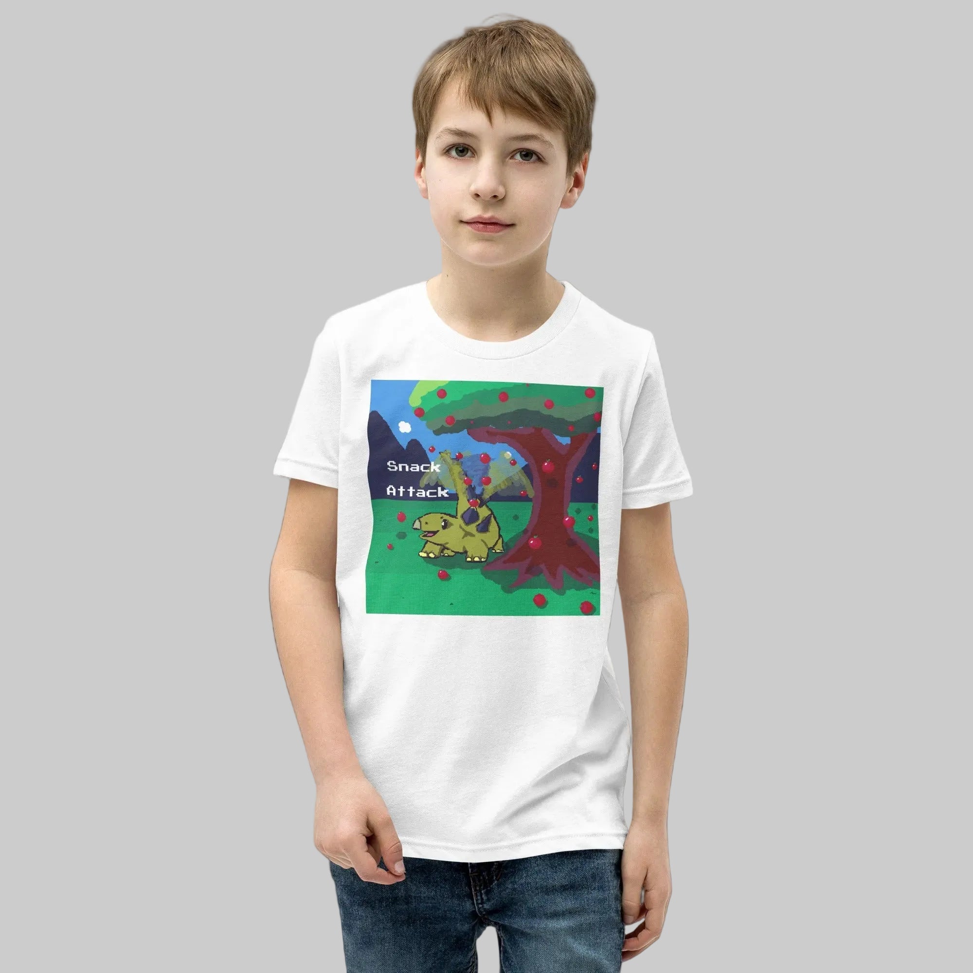 PixelTRex™ – Stego “Snack Attack” Youth T-Shirt