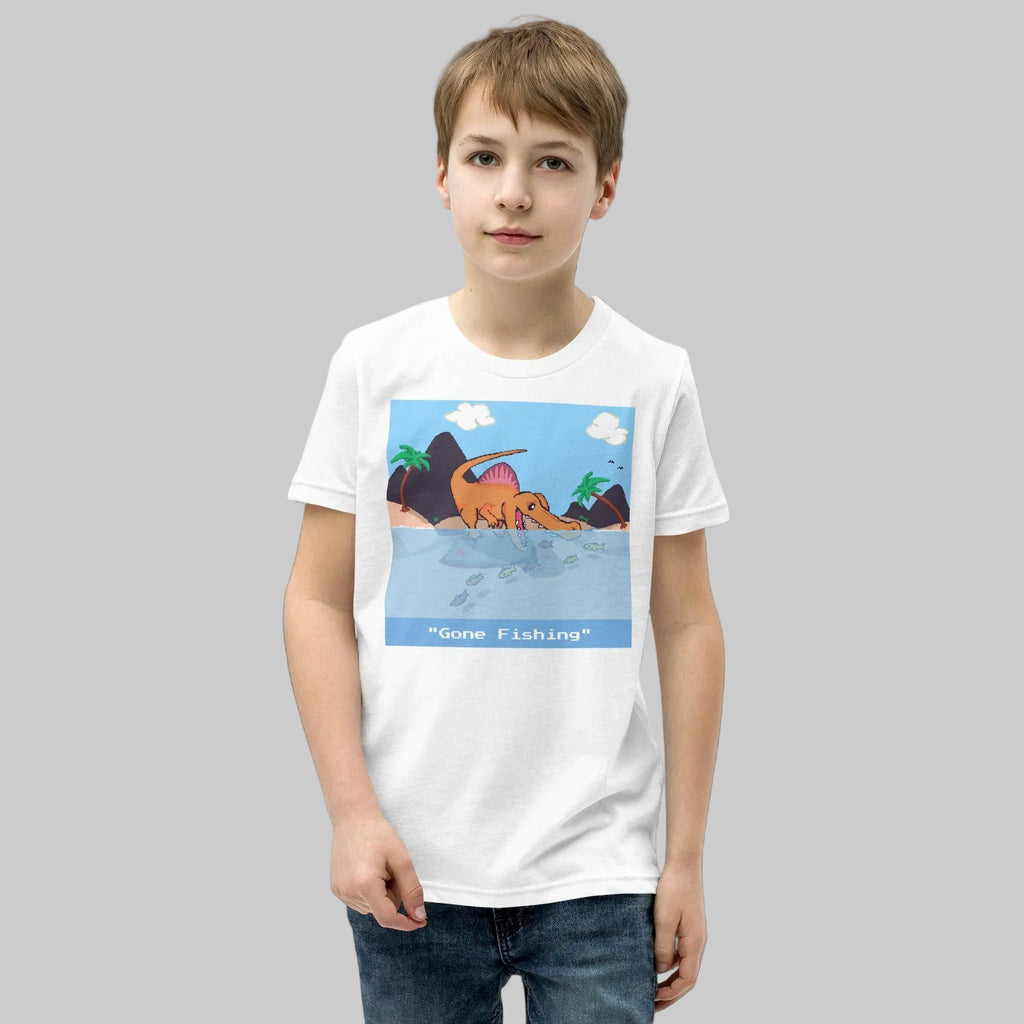 PixelTRex™ – Spino “Gone Fishing” Youth T-Shirt