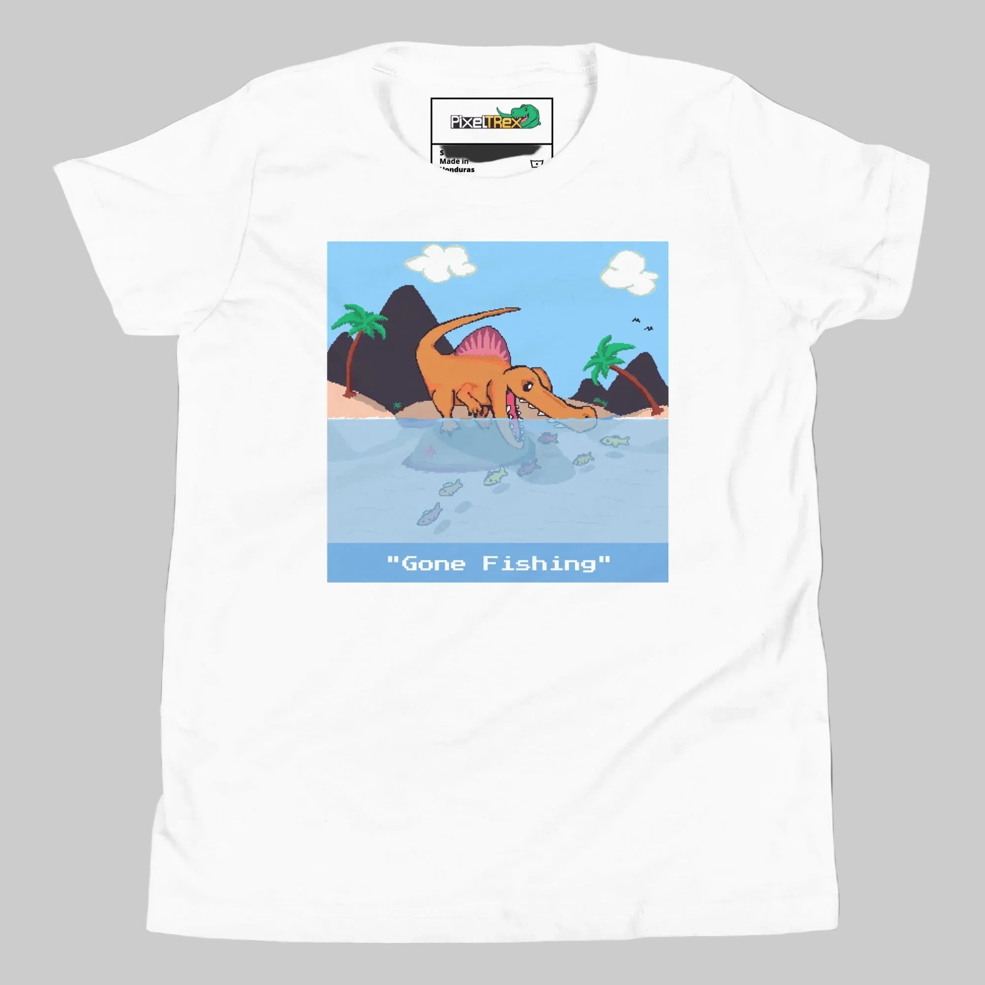 PixelTRex™ – Spino “Gone Fishing” Youth T-Shirt