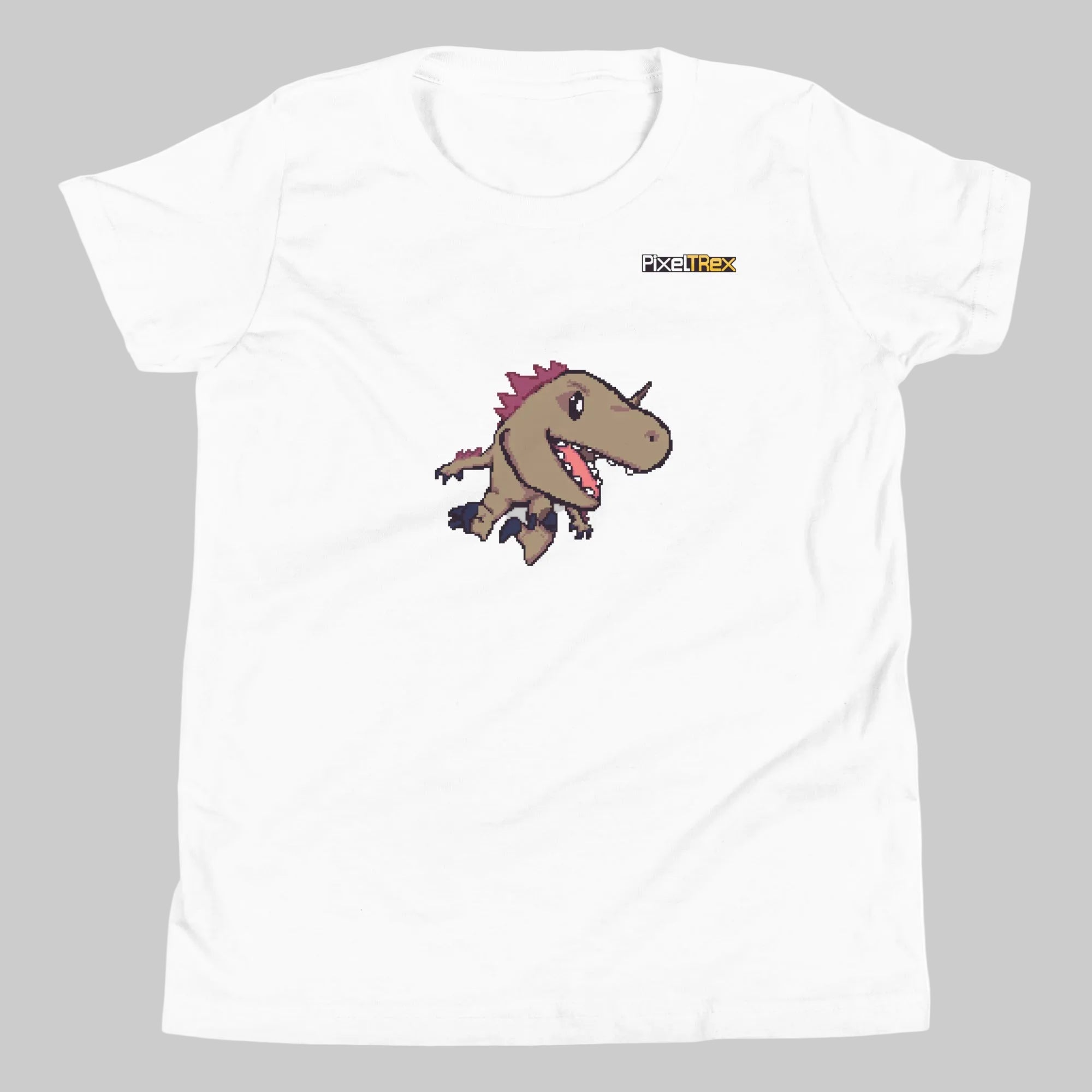 PixelTRex™ – Rap the Raptor Pixel Dinosaur Youth T-Shirt