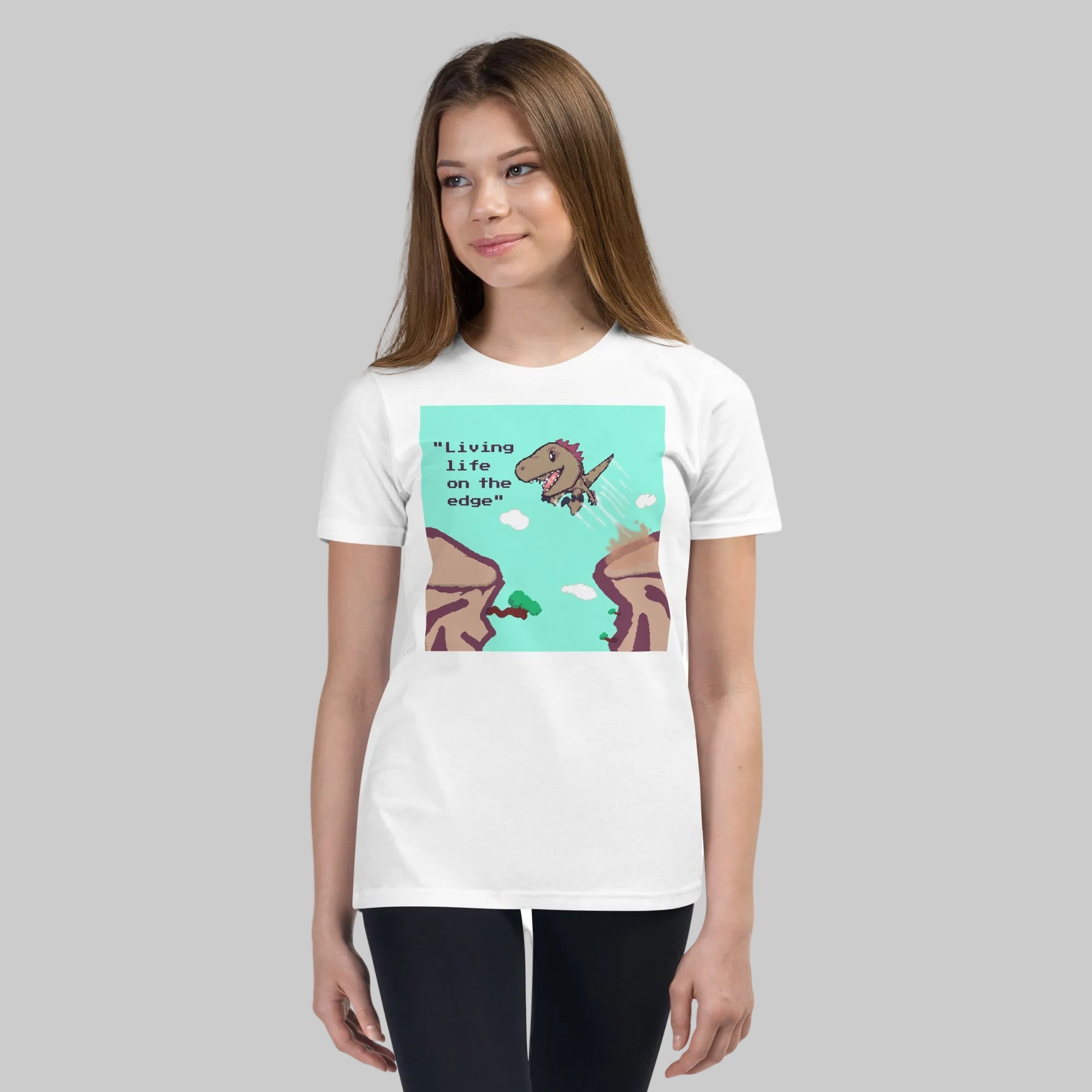 PixelTRex™ – Rap “Living Life on the Edge” Youth T-Shirt