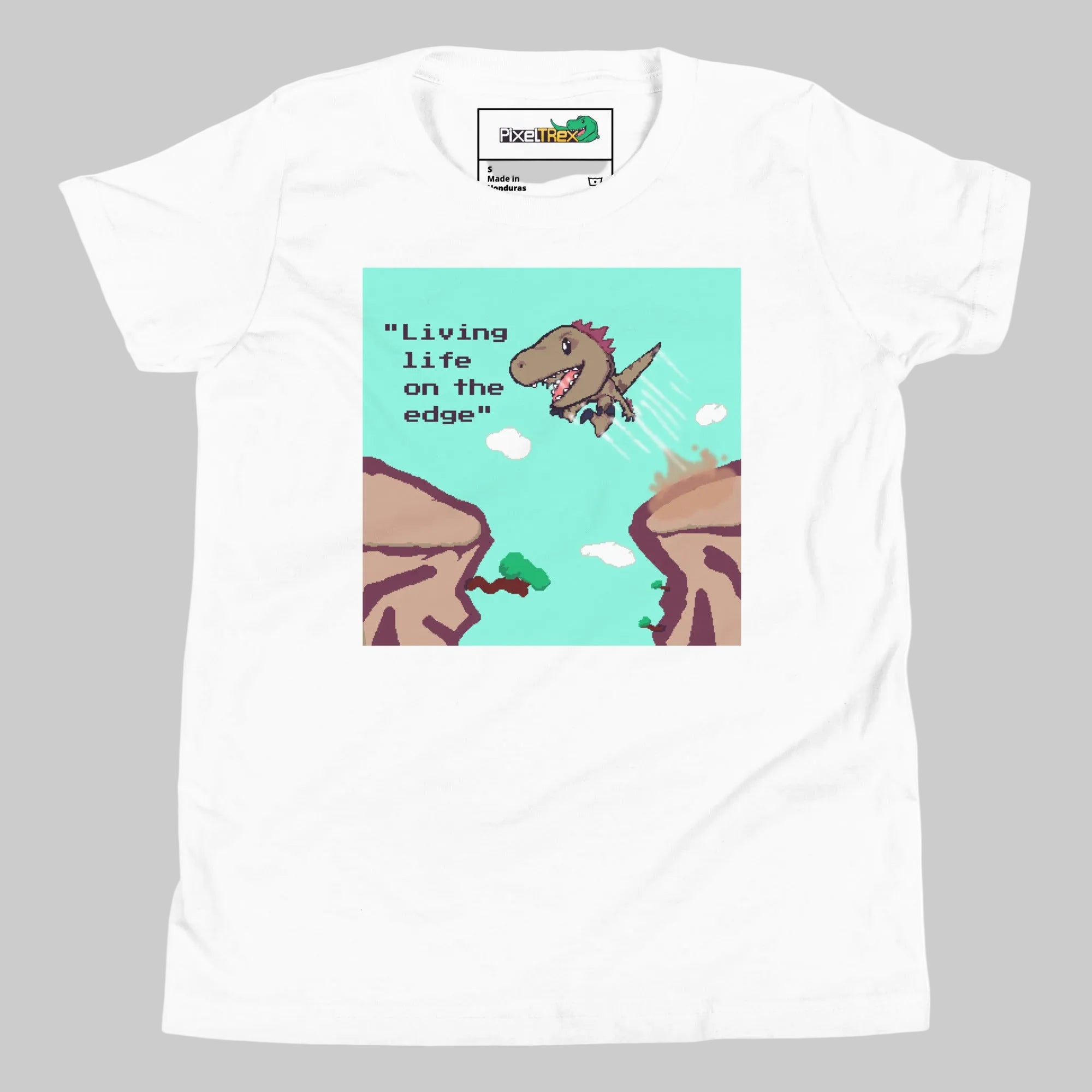 PixelTRex™ – Rap “Living Life on the Edge” Youth T-Shirt