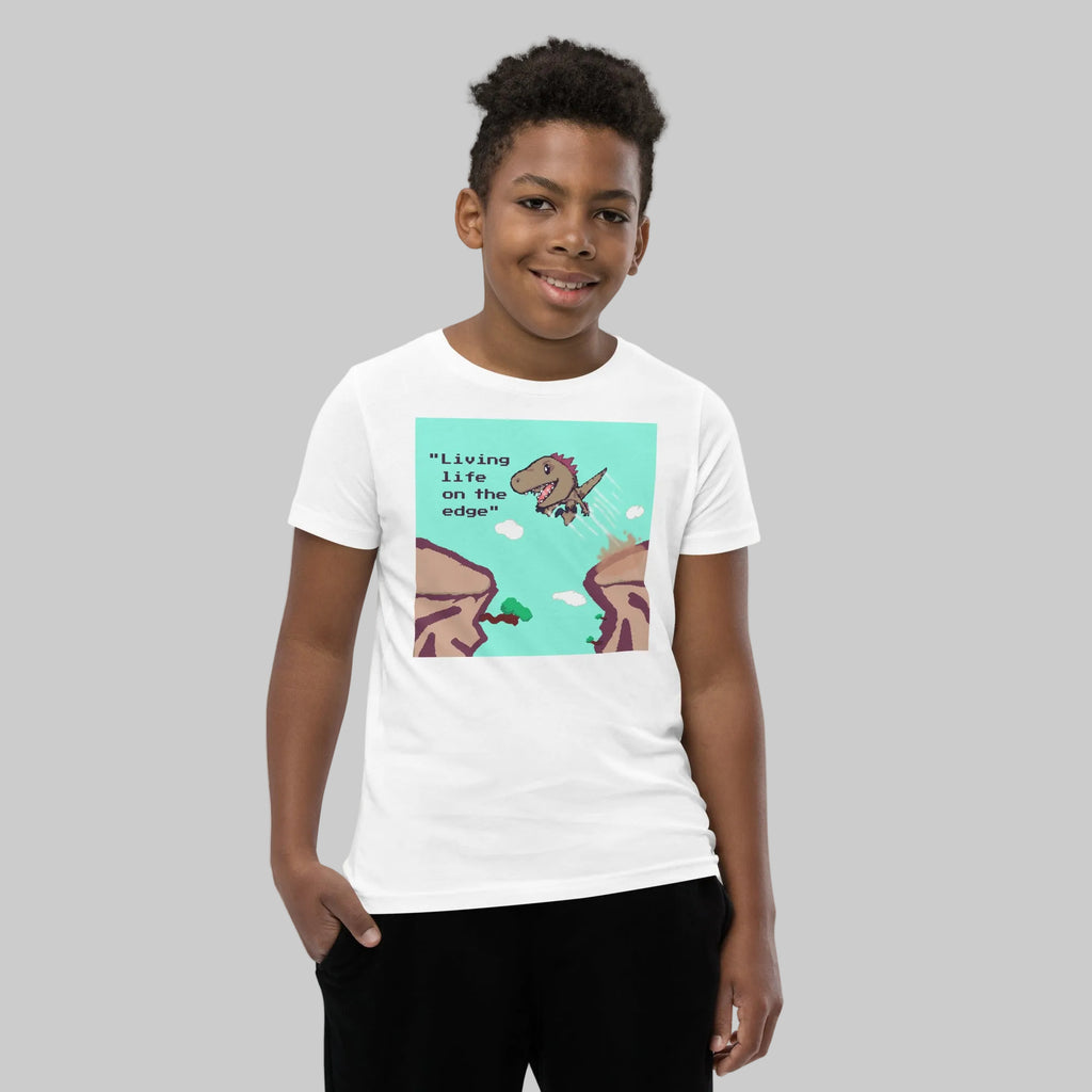 PixelTRex™ – Rap “Living Life on the Edge” Youth T-Shirt