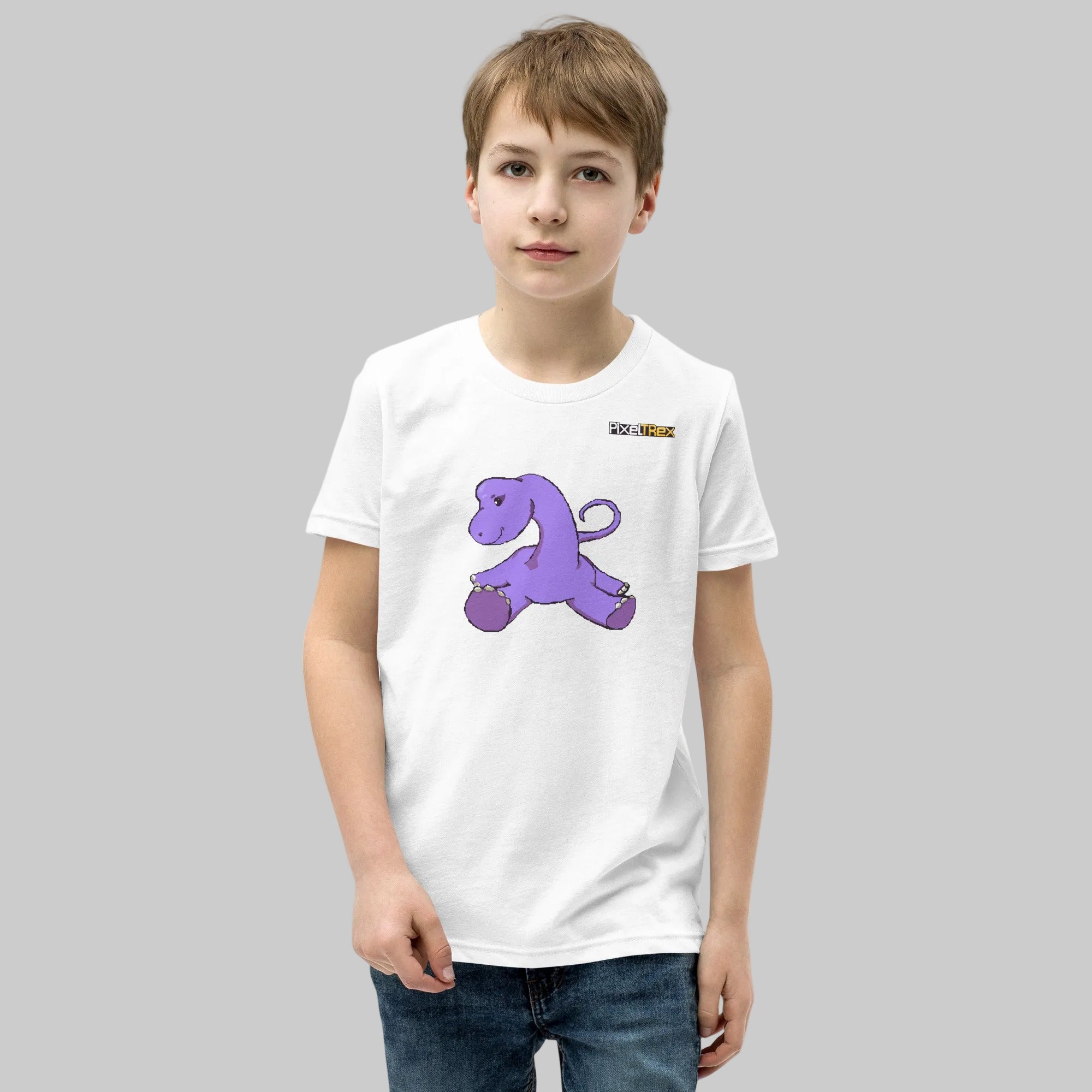 PixelTRex™ – Bracey the Brachiosaurus Pixel Dinosaur Youth T-Shirt