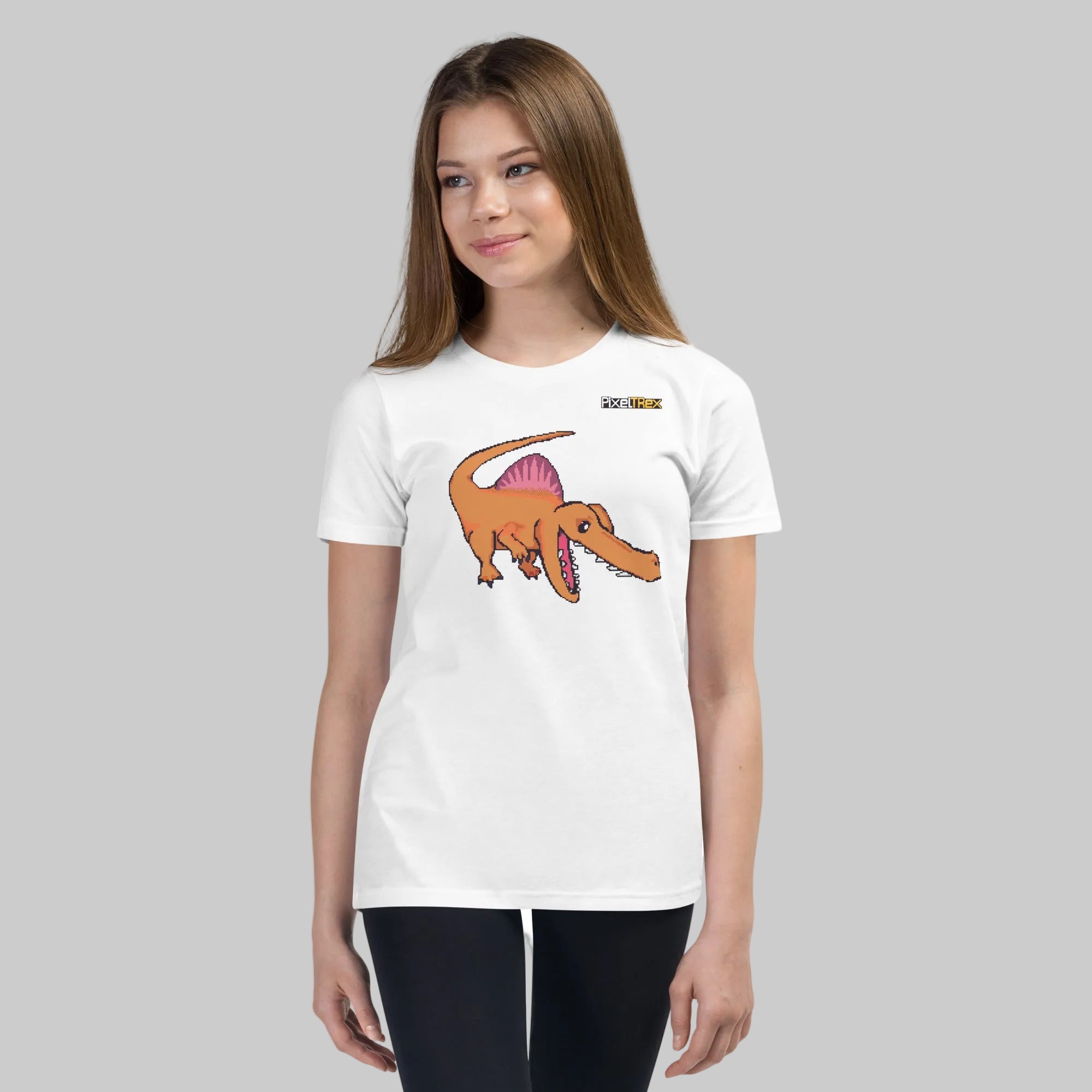 PixelTRex™ – Spino the Spinosaurus Pixel Dinosaur Youth T-Shirt