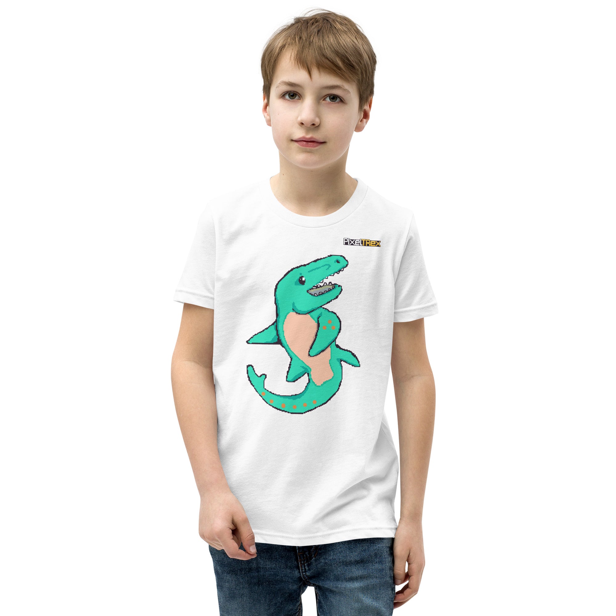 PixelTRex™ – Mosa the Mosasaurus Pixel Creature Youth T-Shirt